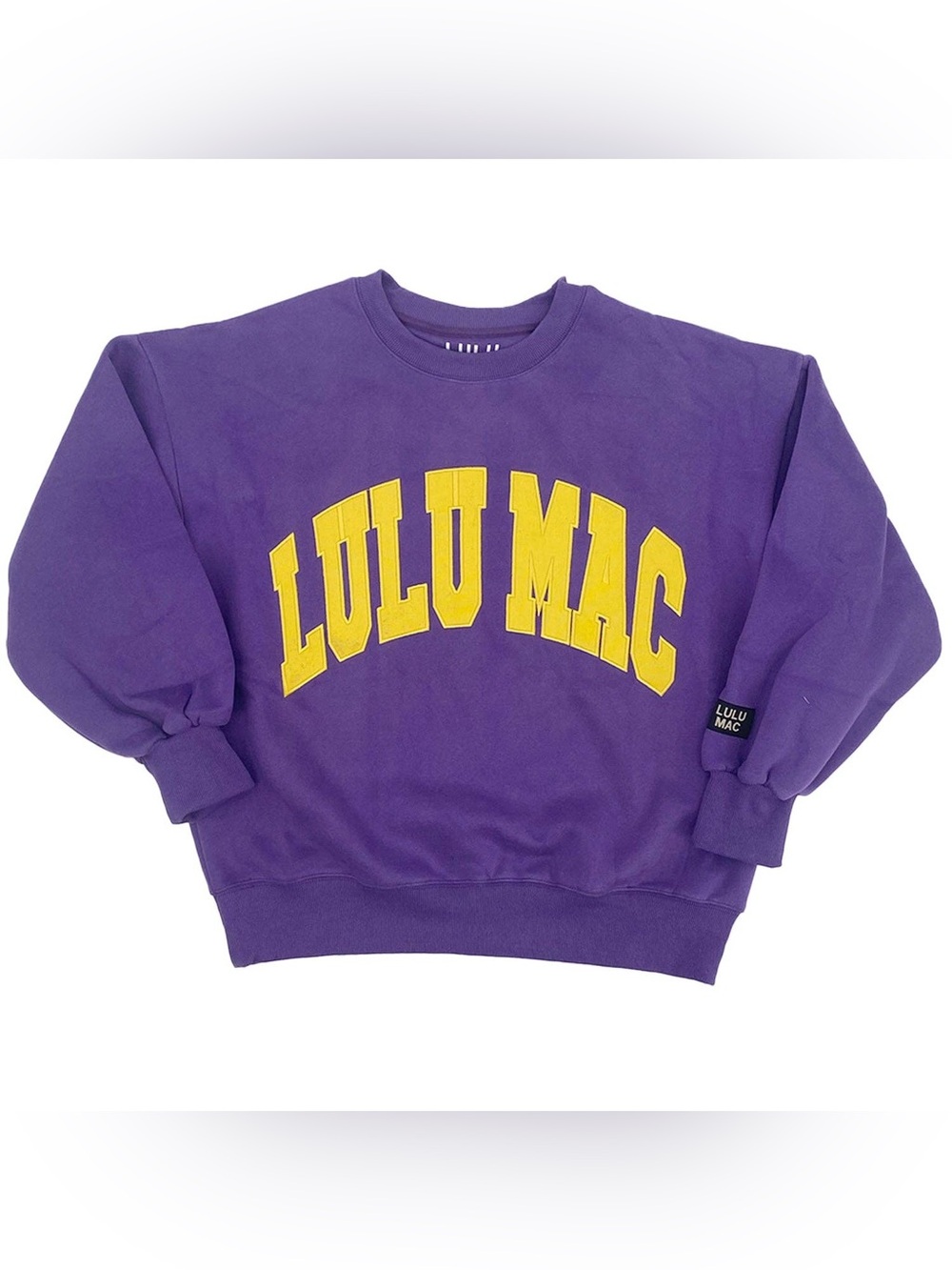 Lulu Mac Purple/Yellow Stitch Sweater